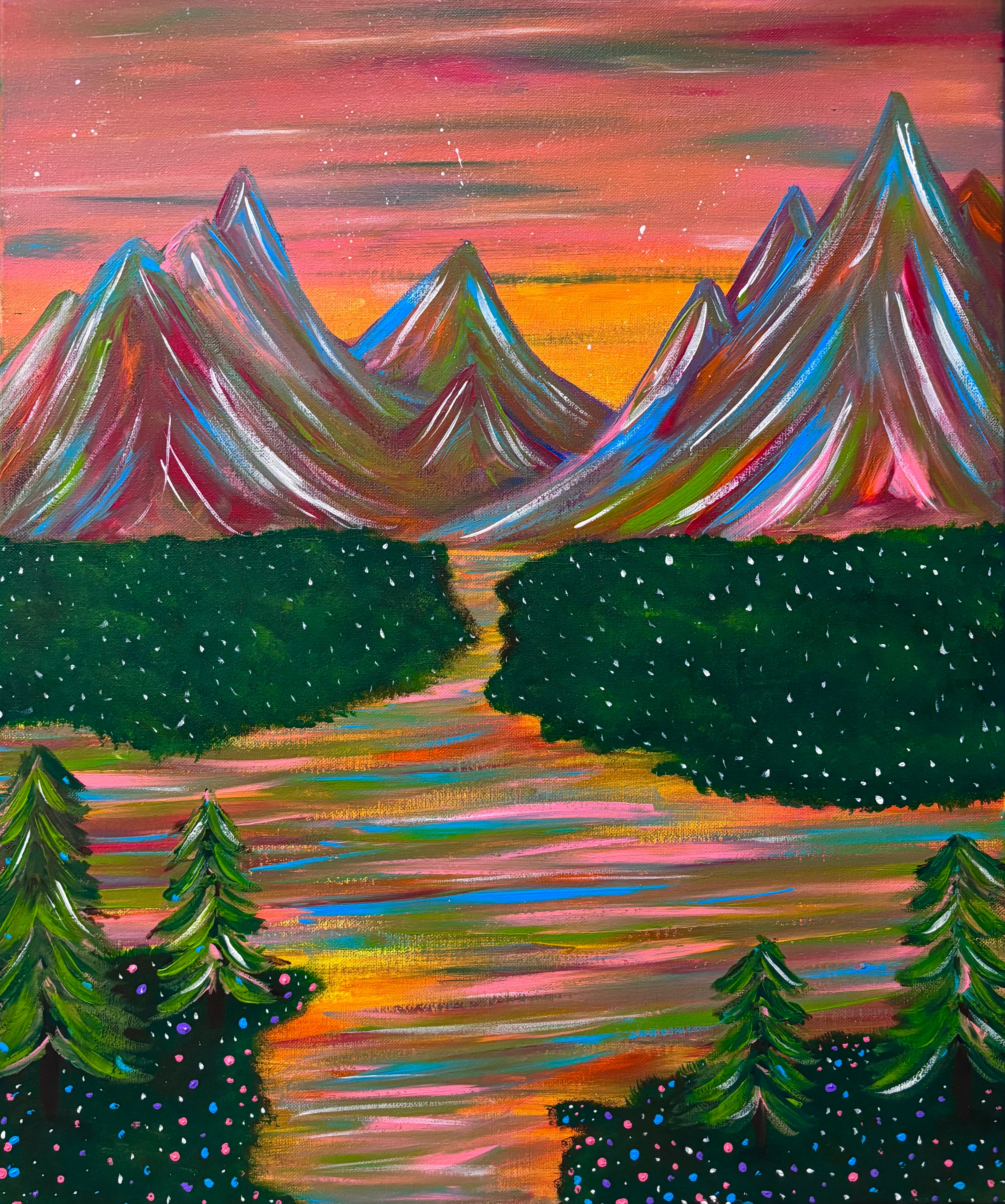 The Mountains Were Calling, 20x24 inch Original